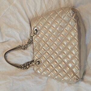 Kate Spade metallic gold quilted shoulder tote
